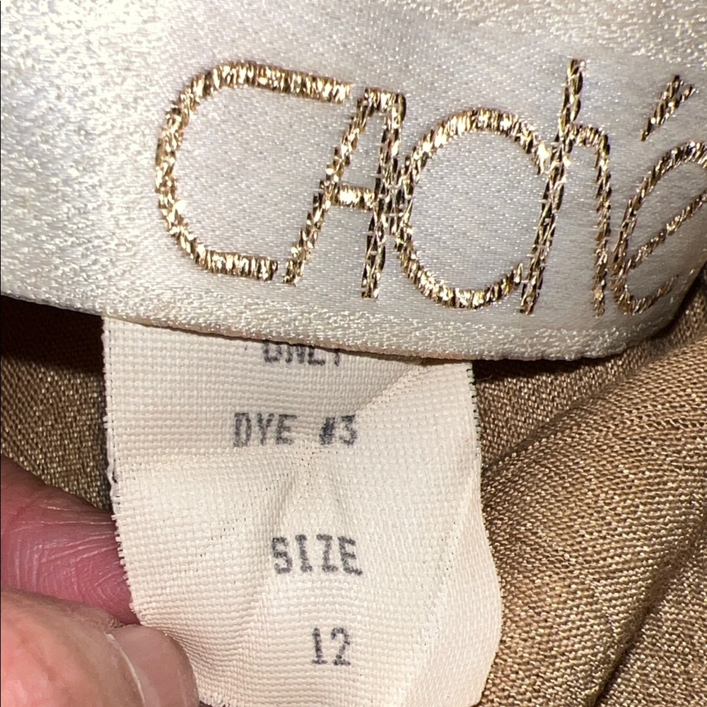 VINTAGE Cache Tan Skirt Set with Black Accents - Picture 13 of 13